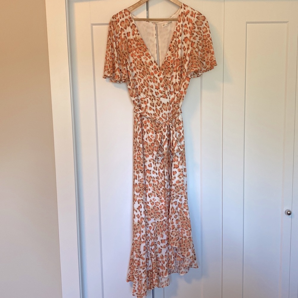 Orange animal print dress